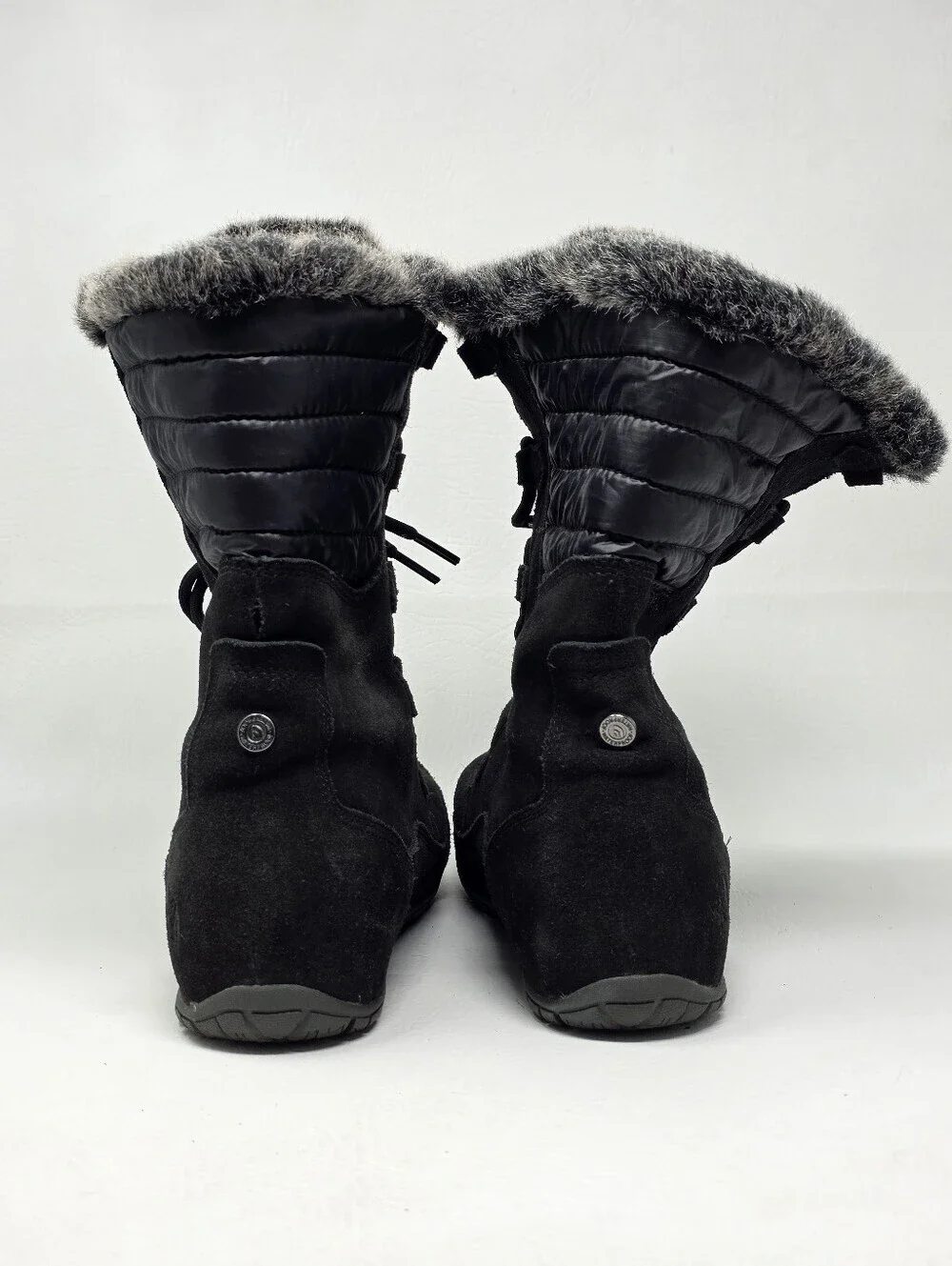 The North Face Snow Boots Black Waterproof Primaloft Faux Fur Winter Womens Sz 8